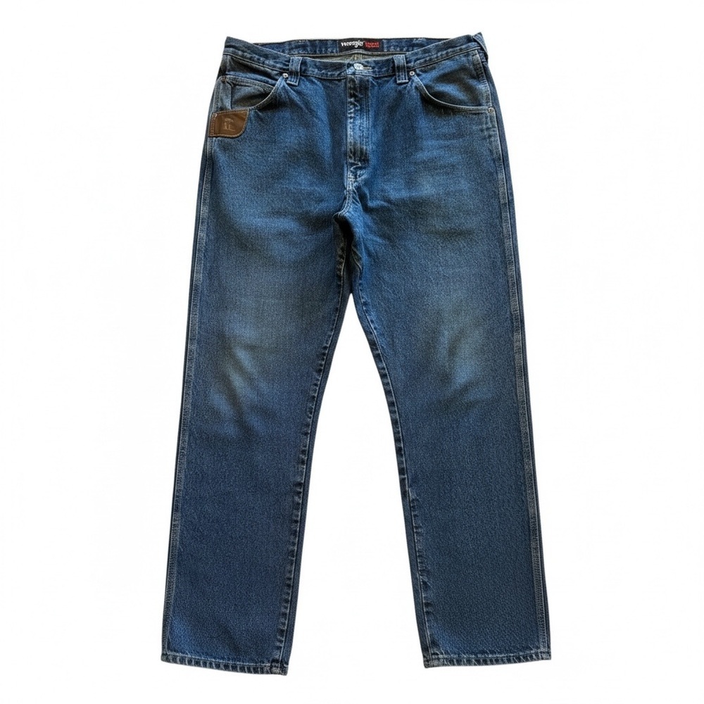 Wrangler Riggs Workwear Jeans Mens Tag 40x34 Blue Denim Relaxed Fits 40x33 inch